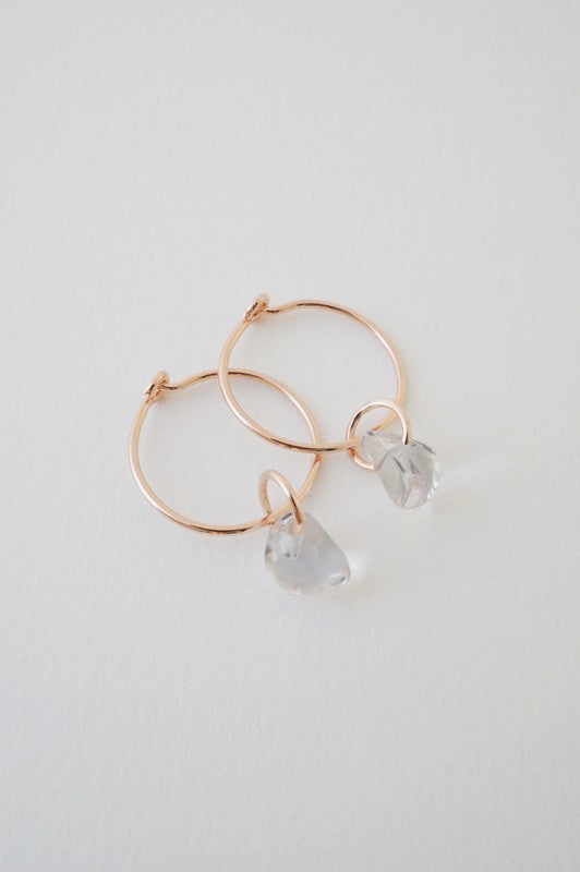 Wishing Crystal Hoop Earrings