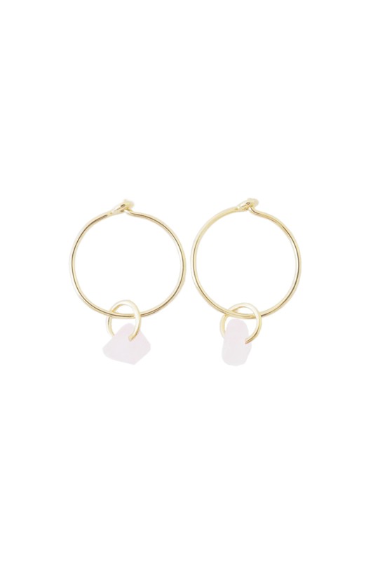 Wishing Crystal Hoop Earrings