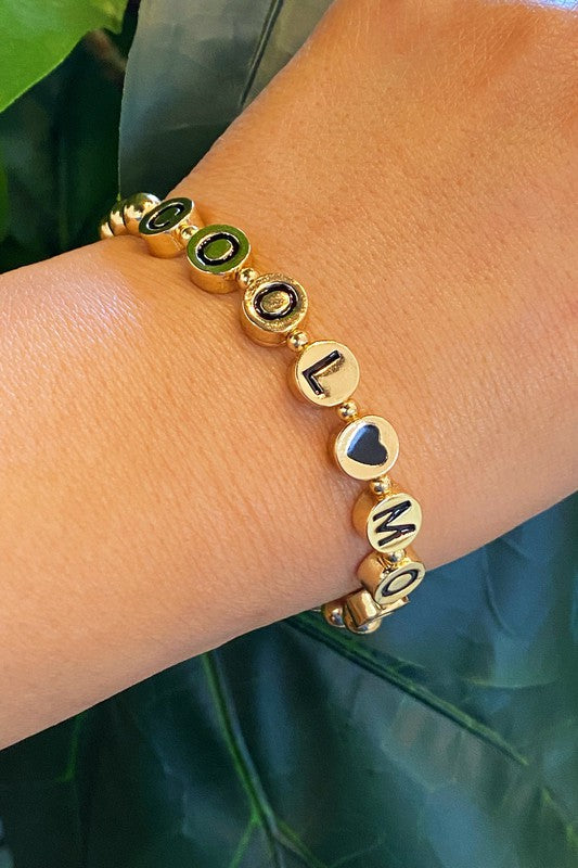 Cool Mom Gold Bead Bracelet