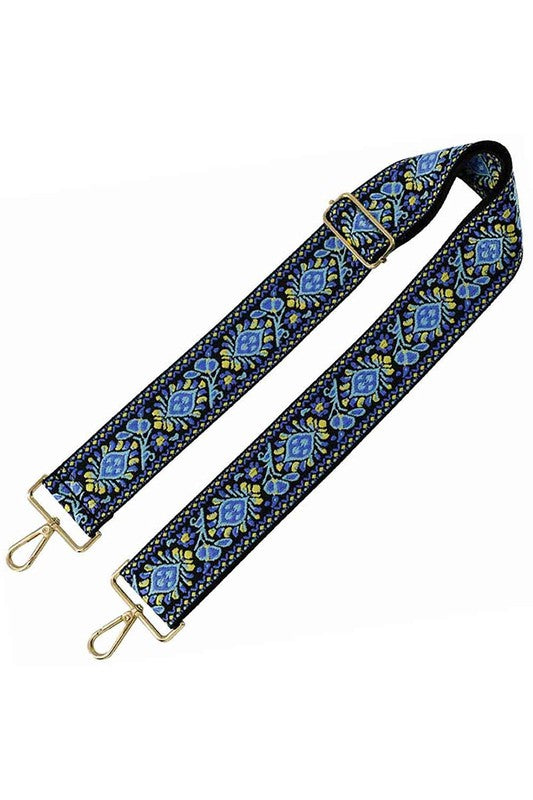 2 inch Wide Flower Tribal Pattern Guitar Strap