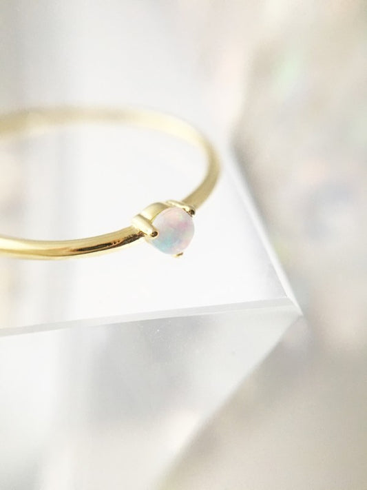 Opal Orb Crystal Ring